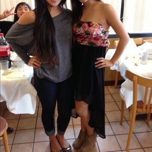 Strapless-Sequined Dress 💐